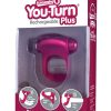 You-Turn Rechargeable Plus Silicone Ring Waterproof Merlot
