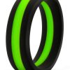 Performance Silicone Go Pro Cock Ring Black/Green 1.5 Inch Diameter