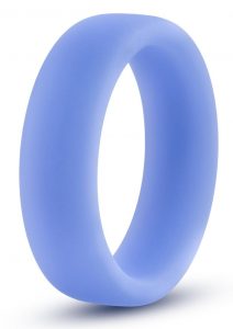 Performance Silicone Glo Cock Ring Glow In the Dark Blue 1.5 Inch Diameter