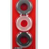 Hunkyjunk HUJ3 Silicone Blend C-Rings 3 Each Per Pack Tar/Stone/Ice