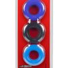 Hunkyjunk HUJ3 Silicone Blend C-Rings 3 Each Per Pack Cobalt/Tar/T Blue