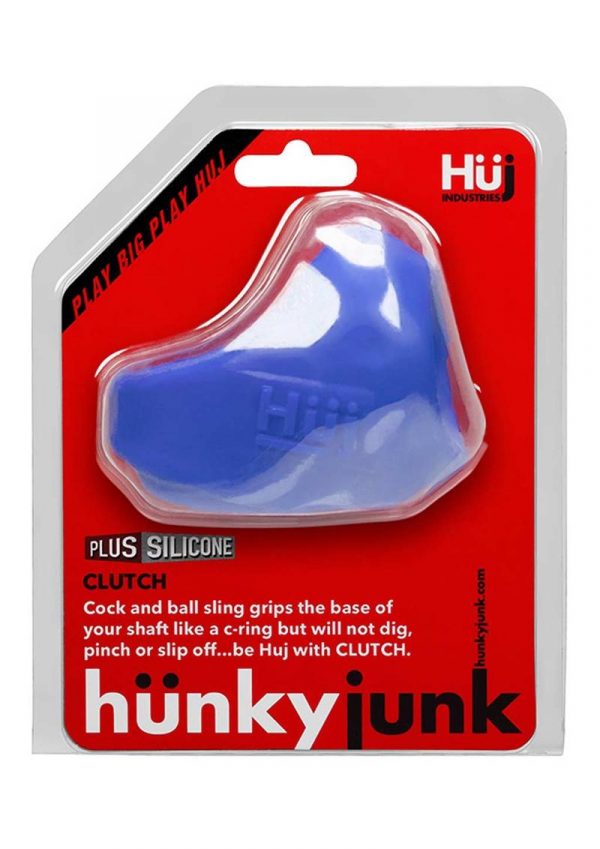 Hunkyjunk Clutch Silicone Blend Cock/Ball Sling Cobalt