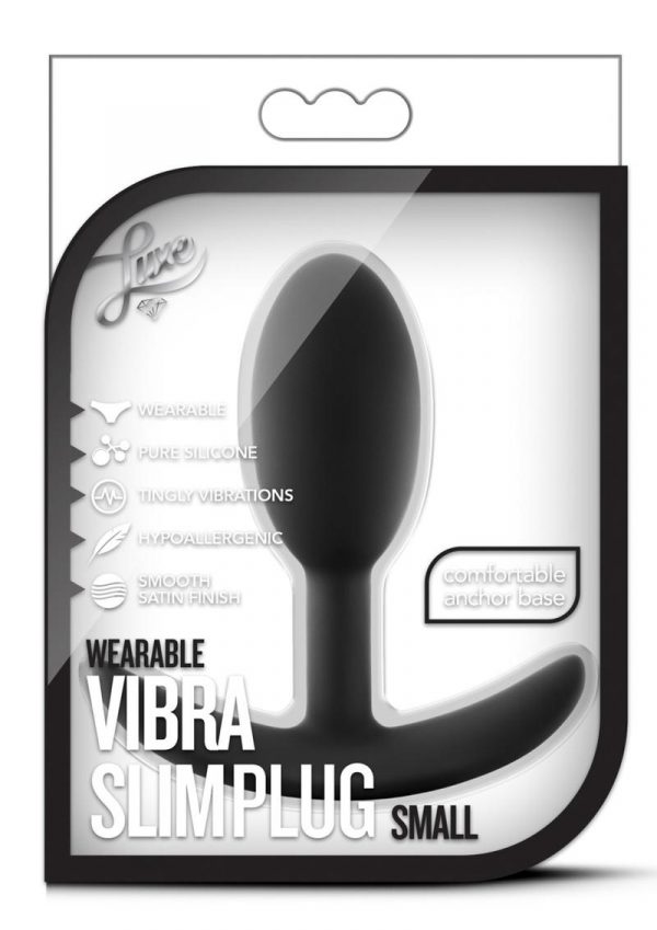 Luxe Wearable Vibra Slim Plug Silicone Small - Black