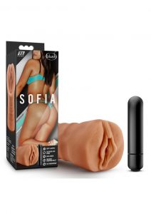 M For Men Sofia Stroker With Bullet - Vagina - Caramel