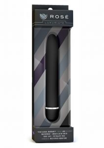 Rose Luxuriate Vibrator Multi Speed Black 7 Inch