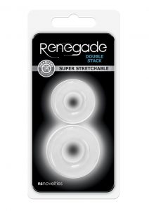 Renegade Double Stack Clear Cock Ring Set Non-Vibrating