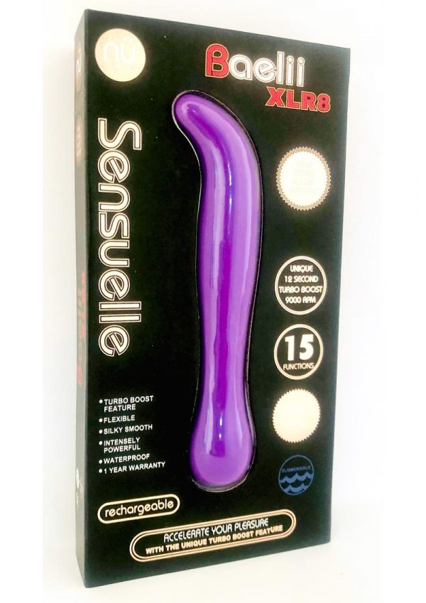 Baelii Xlr8 Rechargeable Vibrator Turbo Boost Waterproof Purple