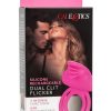 Silicone Rechargeable Dual Clit Flicker Vibrating Cockring Multispeed Waterproof Pink
