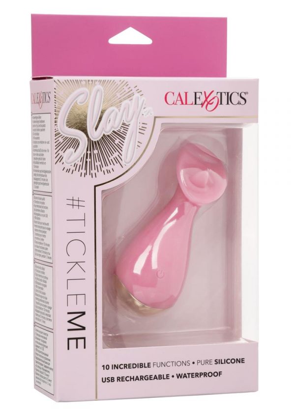 Slay Tickle Me Clitoral Stimulator Multi Function Silicone Rechargeable Waterproof Pink