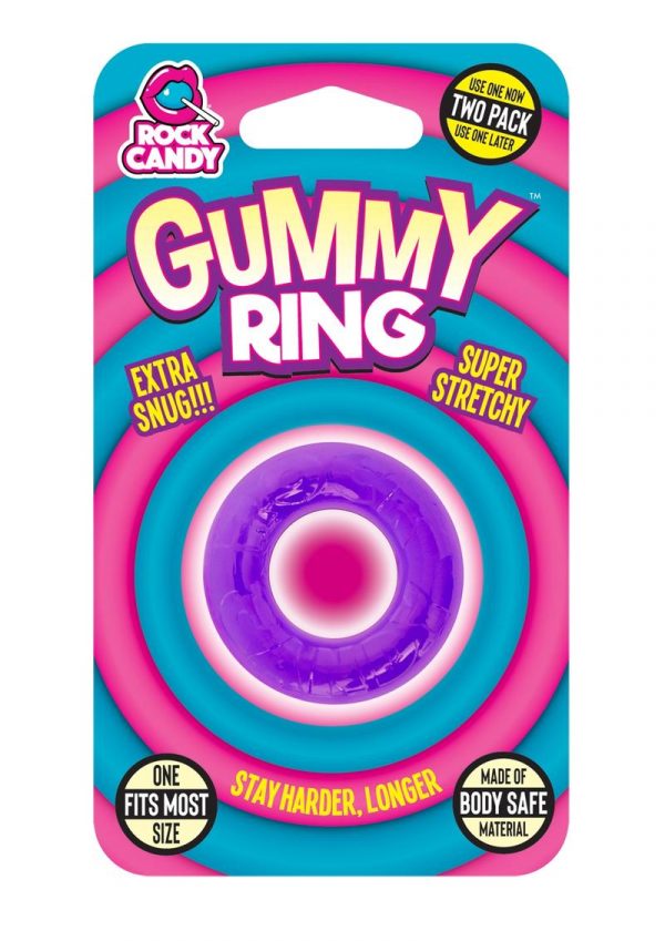 Rock Candy Gummy Ring Cock Ring One Size Fits Most Purple