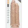 Dr Skin Dr Double Stuffed Dual Penetration Dildo Suction Cup Base Harness Compatible 10.5 Inch Vanilla