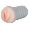Ribbed Gripper Tight Pussy Dual Dense Textured Masturbator Stroker Ivory 6 Inches