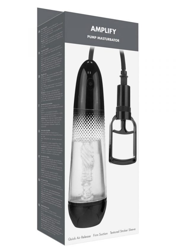 Linx Amplify Pump Masturbator Quick Air Release Clear/Black