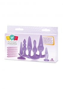 Try-Curious Anal Plugs Six Piece Starter Kit Purple