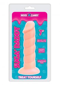 Rock Candy Suga Daddy 7 Dildo Non Vibrating suction Cup Base Flesh