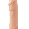 Natural Realskin Vibrsting  Xtender With Scrotum ring Flesh
