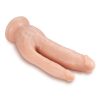Dr Skin Realistic Dual Penetration Dildo Harness Compatible Suction Cup Base Flesh 8 Inch