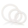Rubber Cock Rings 3 Piece Set White