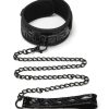 Whip Smart Diamond Collar And Leash - Black
