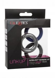 Link Up Ultra Soft Extreme Set Cock Ring - Black/Gray