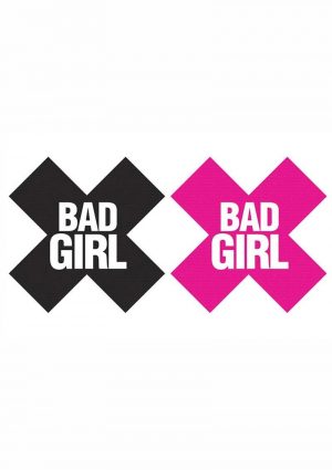 Peekaboo Bad Girl Pasties - Black/Pink