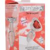 Booty Sparks Red Heart Glass Anal Plug - Small - Red