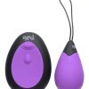 Bang 10X Rechargeable Silicone Vibrating Egg With Remote Control - Purple