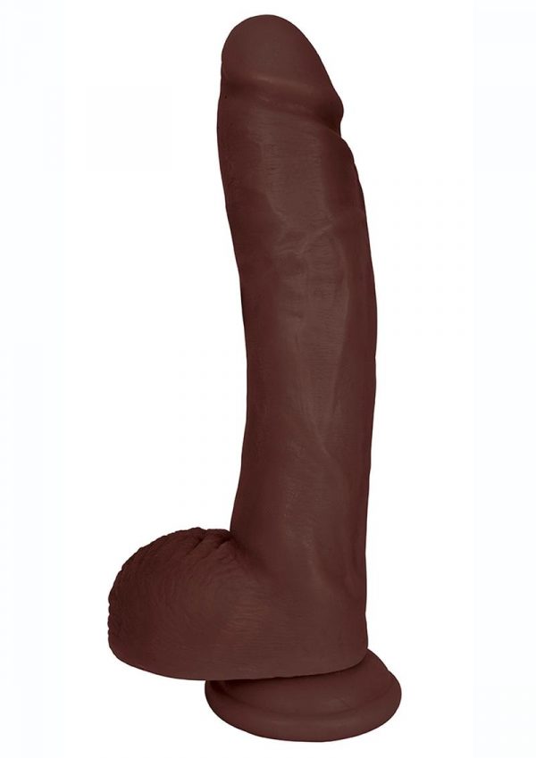 Jock Realistic Dildo With Balls 10in - Chocolate