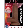 Jock Bareskin Realistic Dong With Balls 6in - Caramel