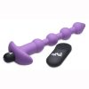 Bang! Vibrating Silicone Rechargeable Anal Beads With Remote Control - Purple