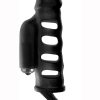 Wet Dreams Ram Rod Silicone Vibrating Penis Extender - Black