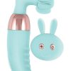 Intense Remote Control Silicone Rechargeable Clit Licker - Aqua