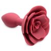 Master Series Booty Bloom Silicone Rose Anal Plug - Red