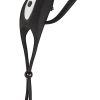 My Cock Ring Vibrating Pleasure Partner Silicone Rechargeable Ring - Black