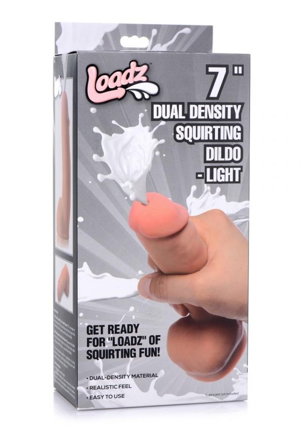 Loadz Dual Density Squirting Dildo 7in - Vanilla