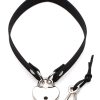 Master Series Lock-It Heart Lock And Key Choker - Black/Silver