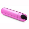 Bang 10X Vibrating Metallic Silicone Rechargeable Bullet Vibrator - Pink