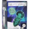 Booty Sparks Glow In The Dark Glass Anal Plug - Small - Clear