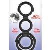 My Cockring Quattro Silicone Cock andamp; Scrotum Rings - Black
