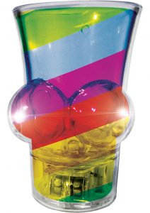 Light Up Rainbow Boobie Shot Glass Multi-Color