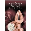 Rear Assets Rose Aluminum Anal Plug - Medium - White