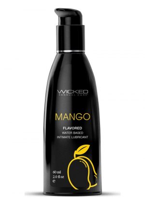 Wicked Aqua Water Based Flavored Lubricant Mango 2oz