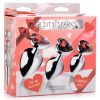 Booty Sparks Red Heart Gem Anal Plug Set - Red