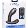Zeus Vibrating andamp; E-Stim Silicone Rechargeable Prostate Massager With Remote Control - Black