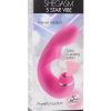 Inmi Shegasm 5 Star Tapping Silicone Rechargeable G-Spot Vibrator With Suction - Pink