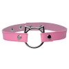 Master Series Kinky Kitty Adjustable Ring Choker Slim - Pink