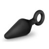Anal Adventures Platinum Silicone Loop Plug - Small - Black