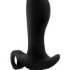 Anal Adventures Platinum Silicone Rechargeable Vibrating Prostate Massager 01 - Black