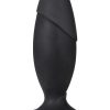 Anal Adventures Platinum Silicone Rocket Plug - Black