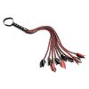 Saffron Braided Flogger - Black/Red